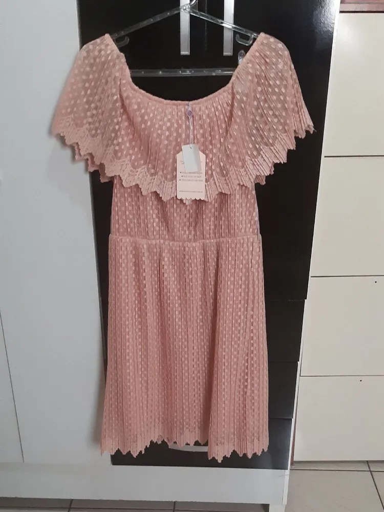 vestido de festa renda ombro a ombro