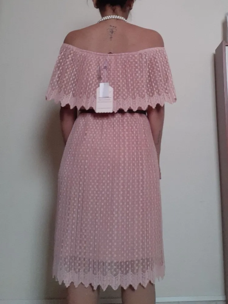 vestido de festa renda ombro a ombro