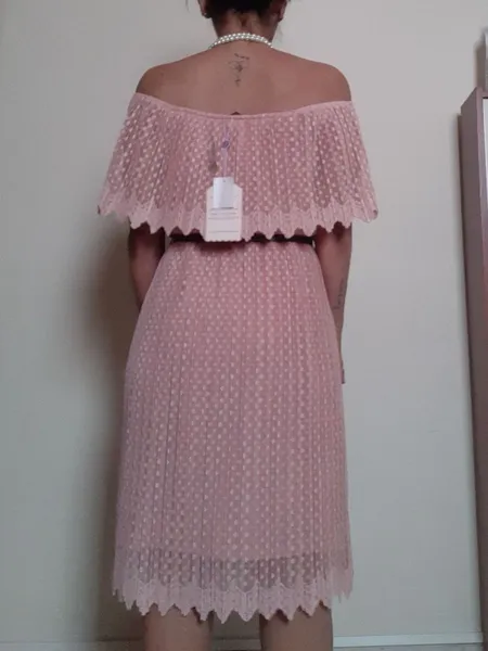 vestido de festa renda ombro a ombro