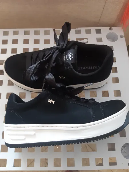 tênis feminino via marte plataforma nobuck