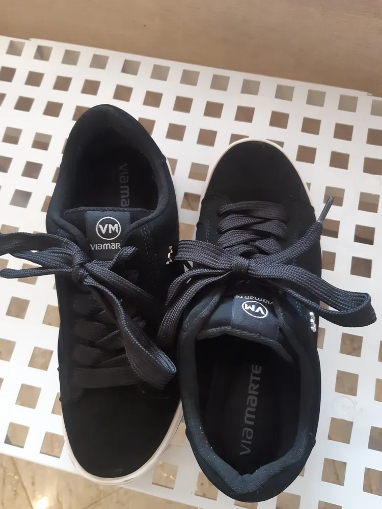 tênis feminino via marte plataforma nobuck