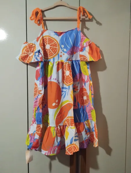 vestido infantil colorido
