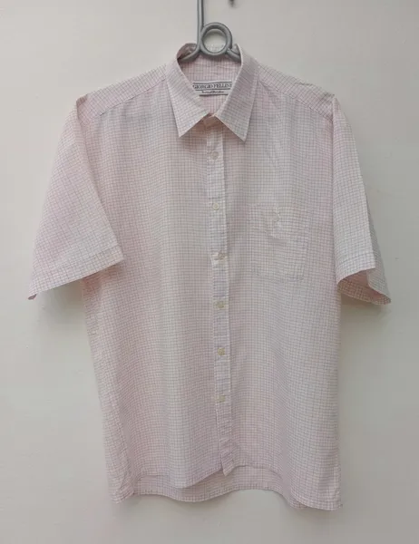 Camisa Georgio Fellini quadriculada manga curta
