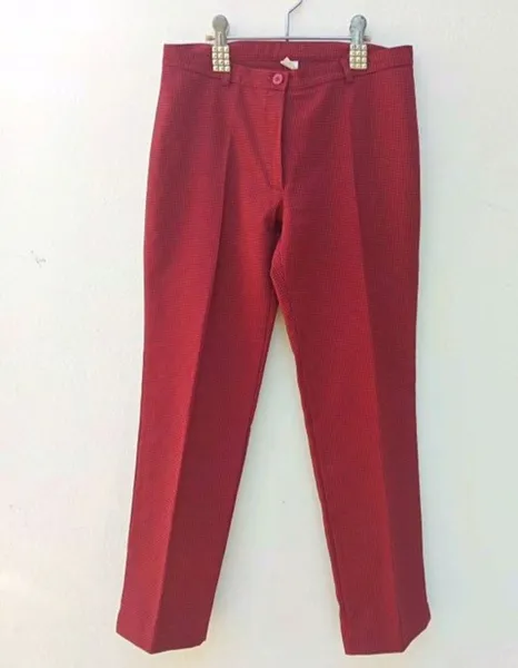 Calça alfaiataria xadrez retrô