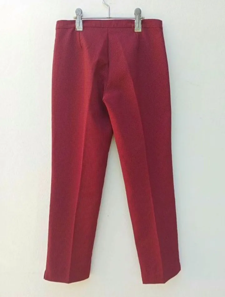 Calça alfaiataria xadrez retrô