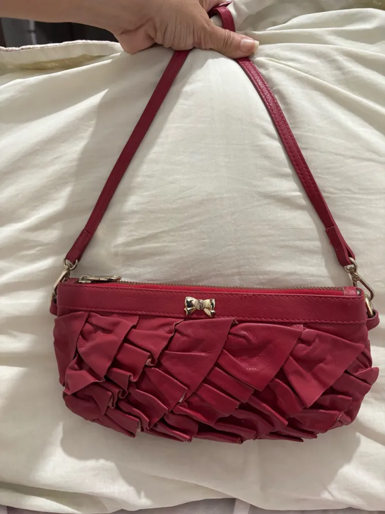 Bolsa Transversal em couro - Vermelha