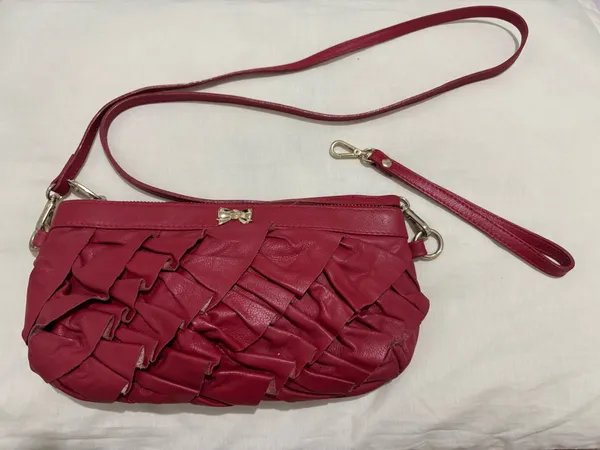 Bolsa Transversal em couro - Vermelha