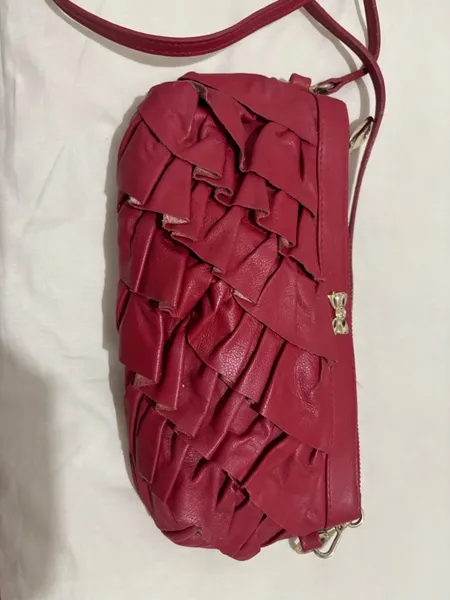 Bolsa Transversal em couro - Vermelha