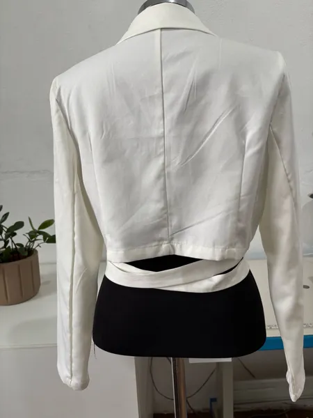 Blusa Cropped Off-White Feminino