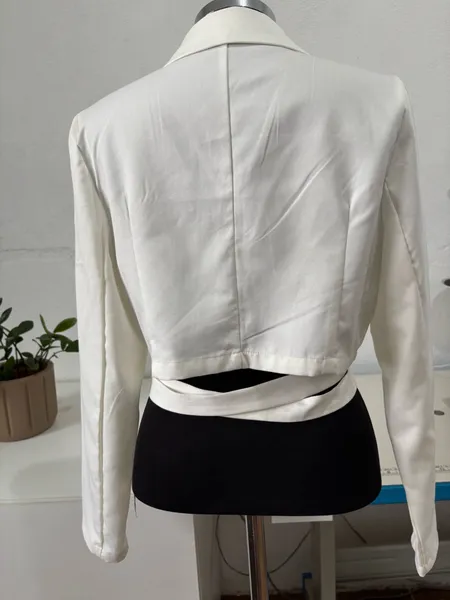 Blusa Cropped Off-White Feminino