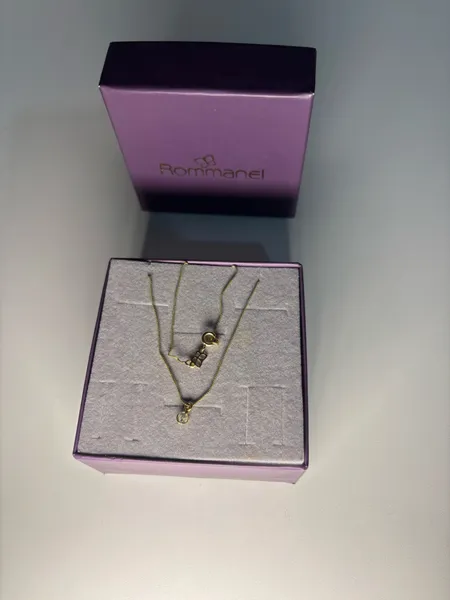 Colar Rommanel Folheado a Ouro com Pingente de Zirconia