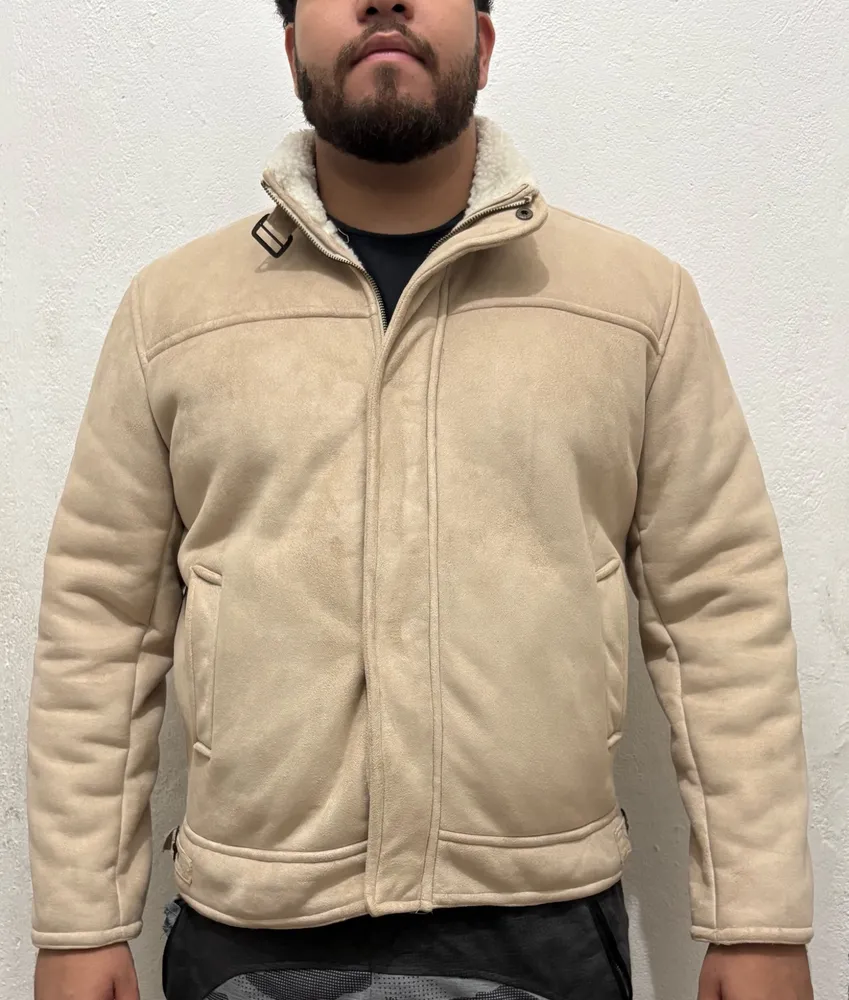 Casaco Masculino Suede Com forro Sherpa