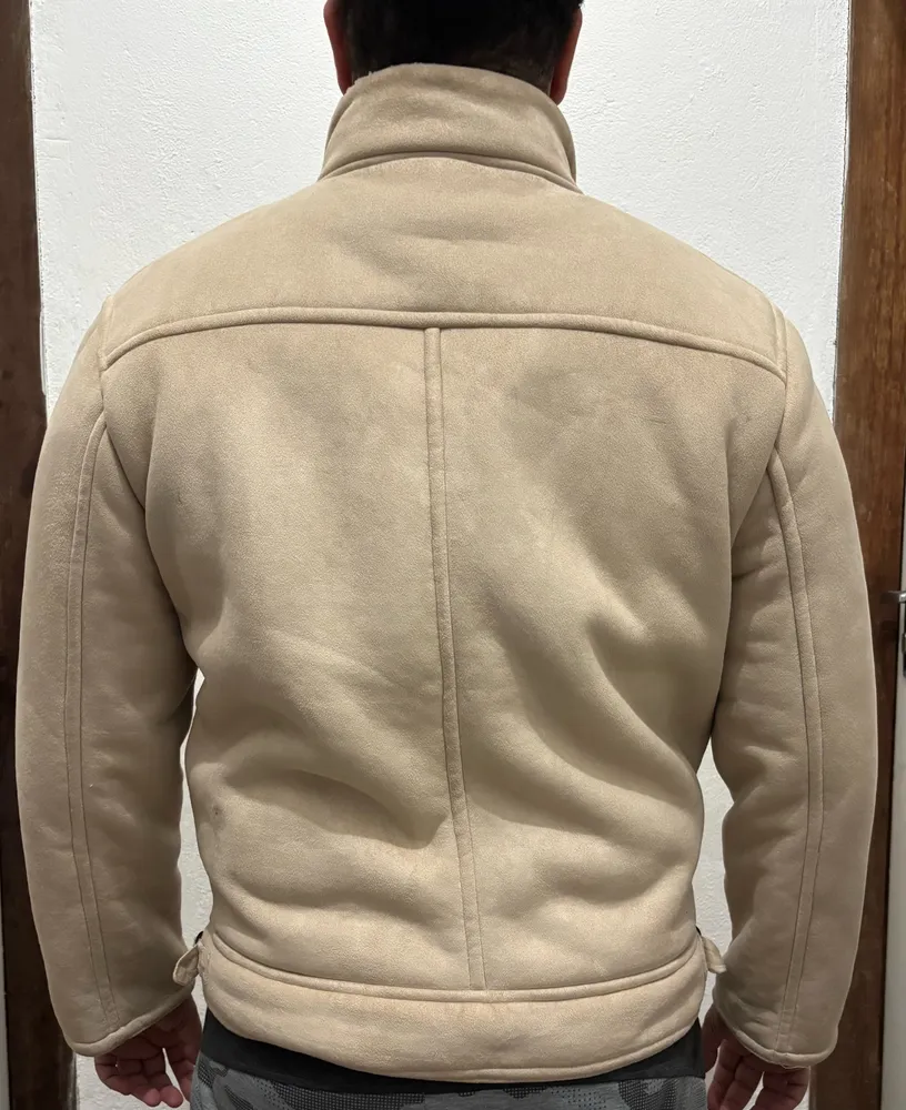 Casaco Masculino Suede Com forro Sherpa