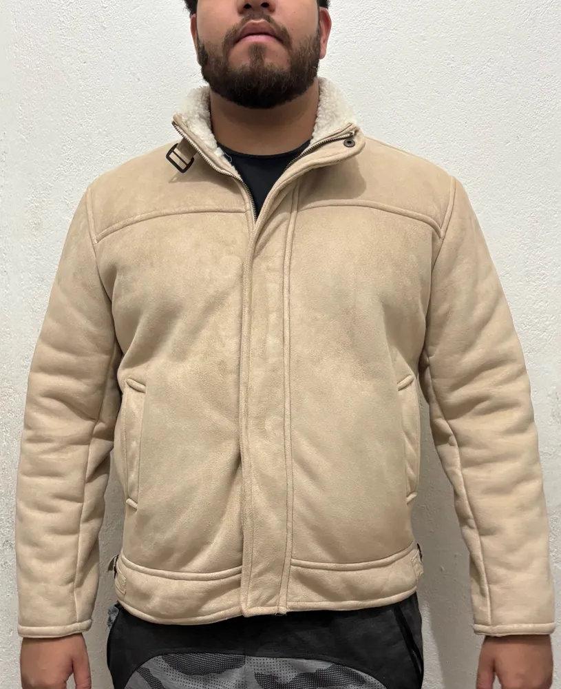 Casaco Masculino Suede Com forro Sherpa