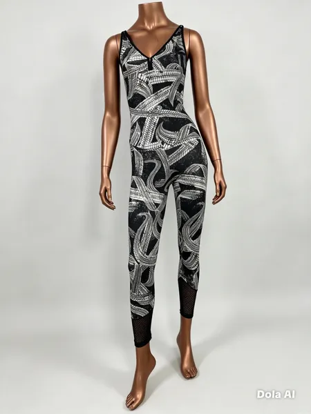 Macacão Fitness Estampado