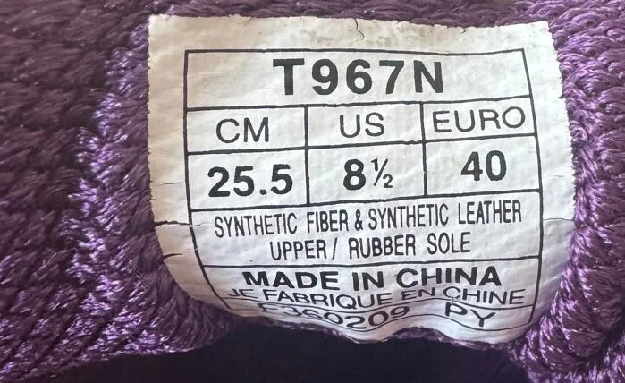 Tênis Asics Branco Cinza e Roxo  Vintage Y2K