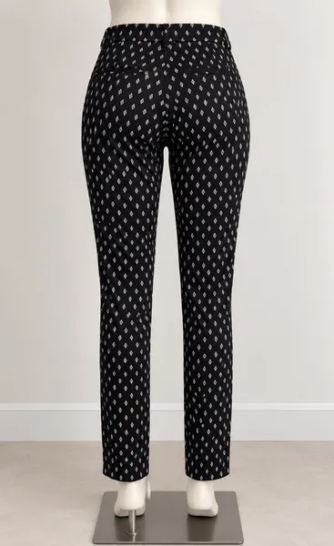 Calça preta com detalhes brancos da marca GAP