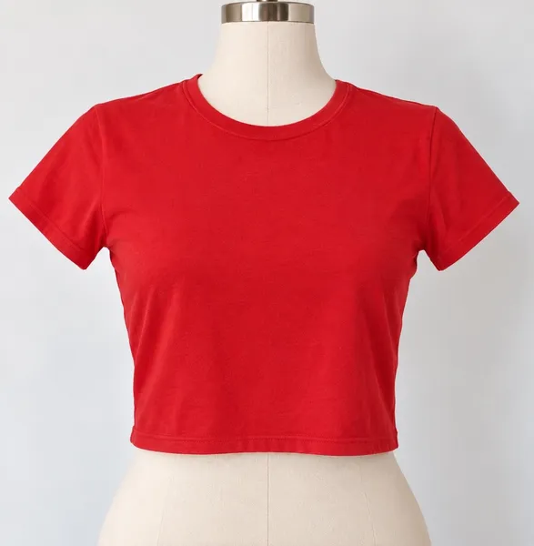 Blusa vermelha manga curta básica da marca