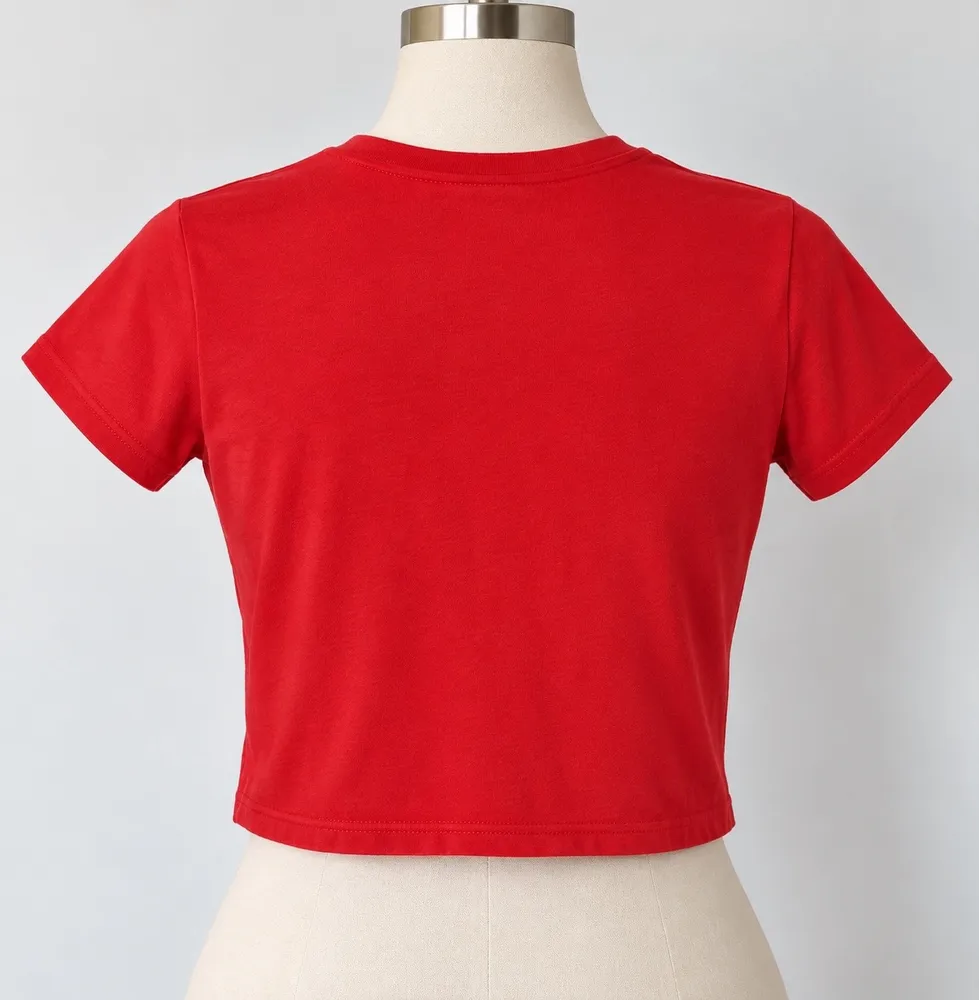 Blusa vermelha manga curta básica da marca