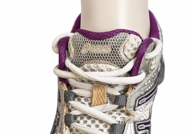 Tênis Asics Branco Cinza e Roxo  Vintage Y2K