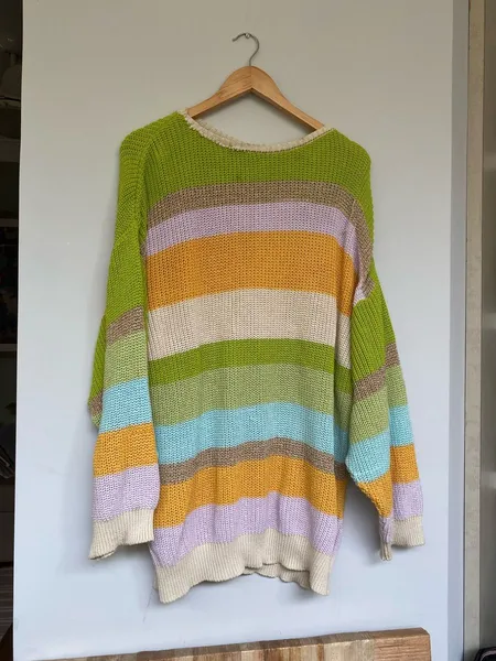 tricô farm colorido oversized