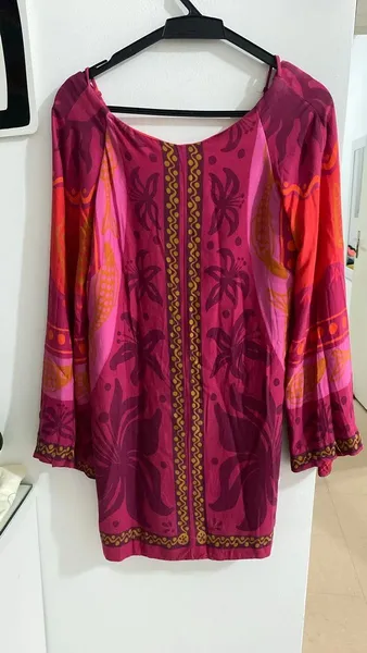 vestido rosa farm