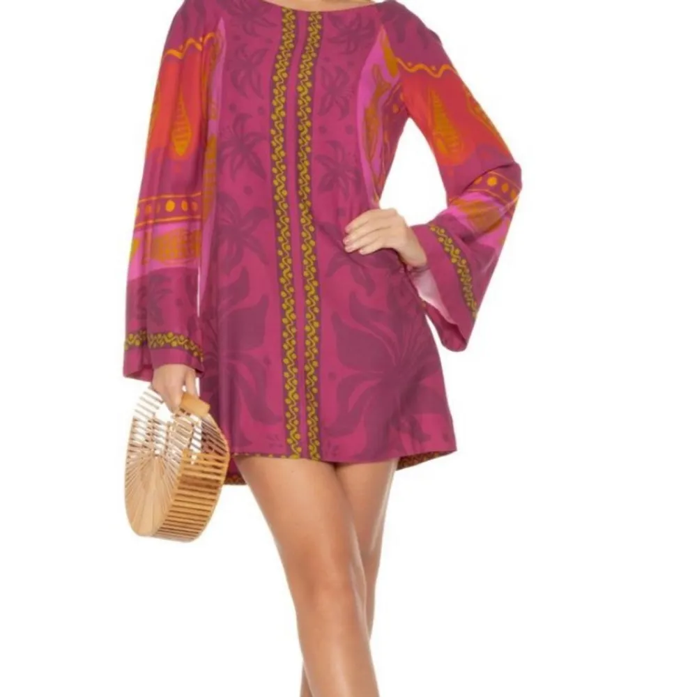 vestido rosa farm