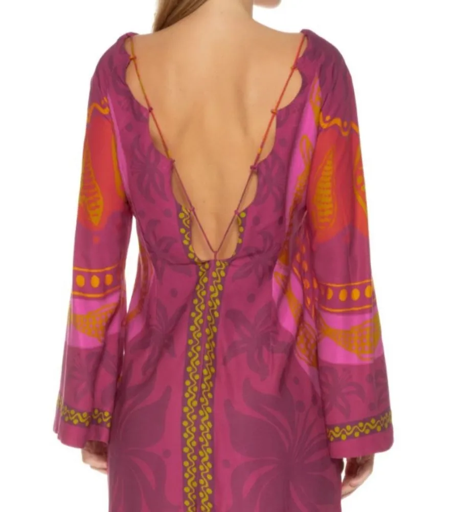 vestido rosa farm