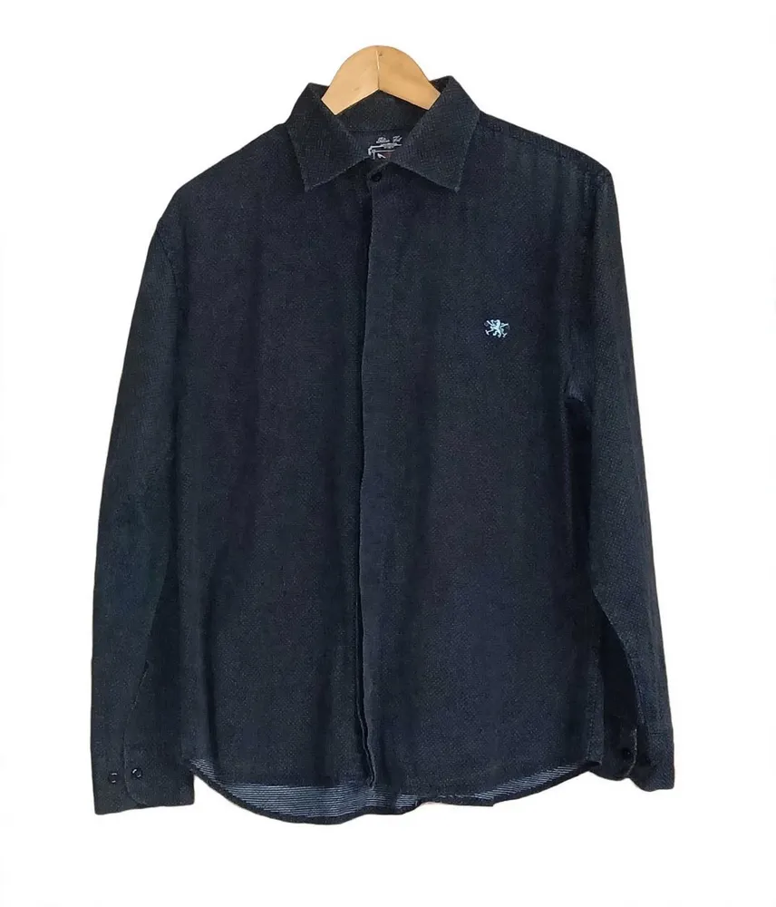 Camisa Social Masculina Slim Fit Poá