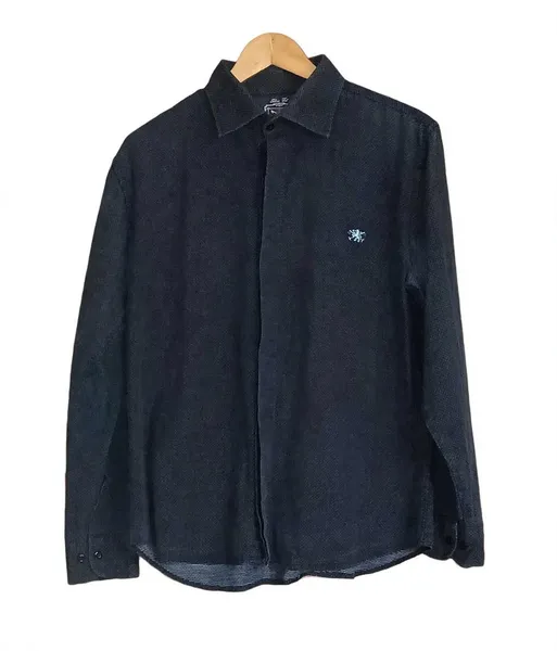 Camisa Social Masculina Slim Fit Poá