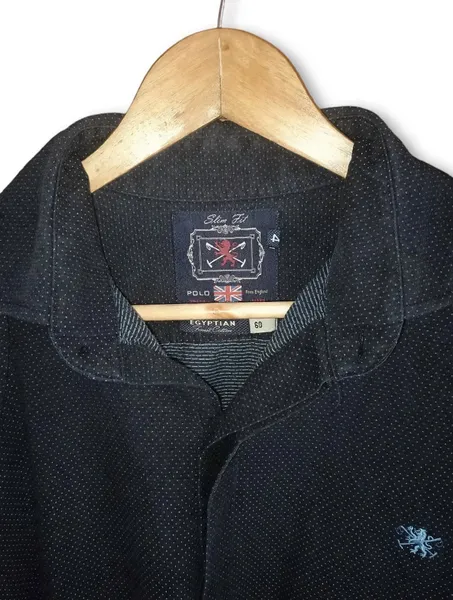 Camisa Social Masculina Slim Fit Poá
