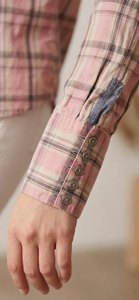 Camisa xadrez carmim M