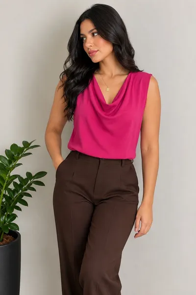 blusa decote envelope pink
