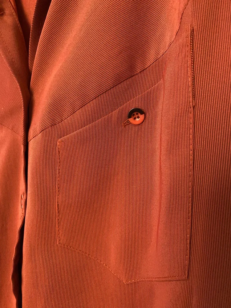 Vestido vintage terracota 44