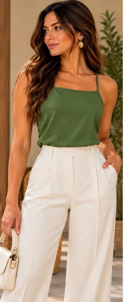 Blusa alcinha verde tamanho M/G