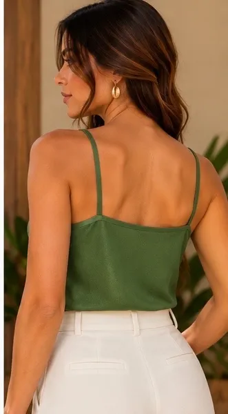 Blusa alcinha verde tamanho M/G
