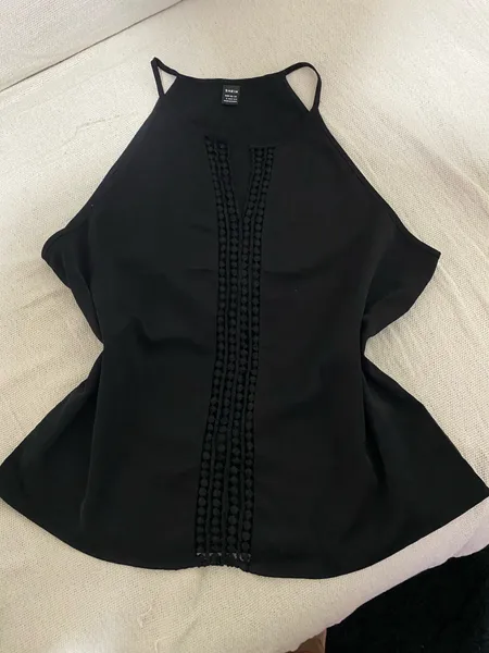 Blusa alcinha preta shein G