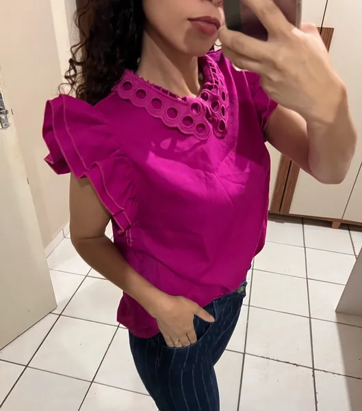 Blusa rosa fucsia shein
