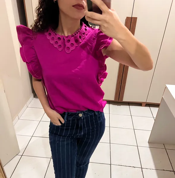 Blusa rosa fucsia shein