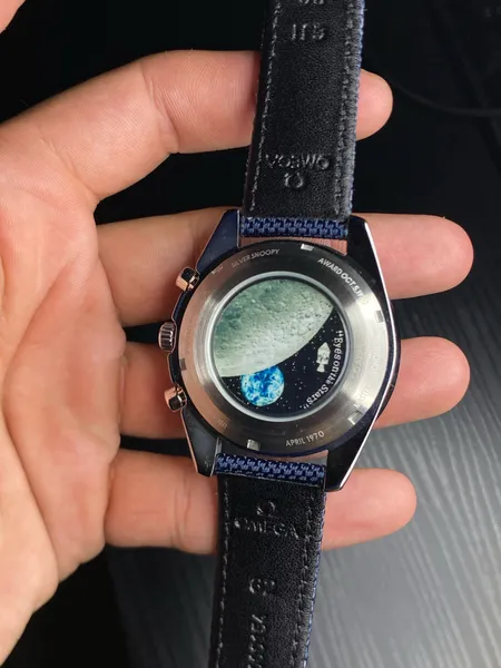 Relogio speedmaster azul masculino