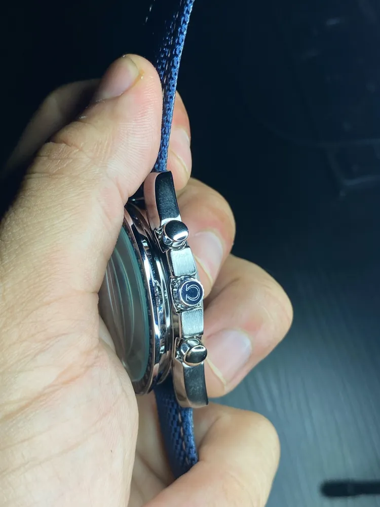 Relogio speedmaster azul masculino