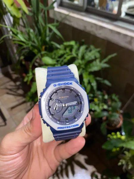 Relgoio gshock masculino azul e branco