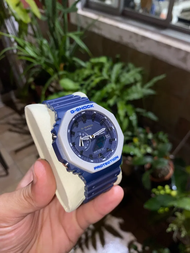 Relgoio gshock masculino azul e branco