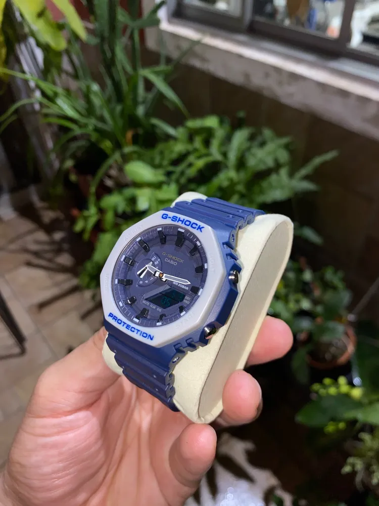 Relgoio gshock masculino azul e branco