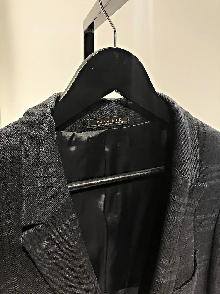 Blazer alfaiataria Zara Man  Xadrez atemporal com lã (Tam G)