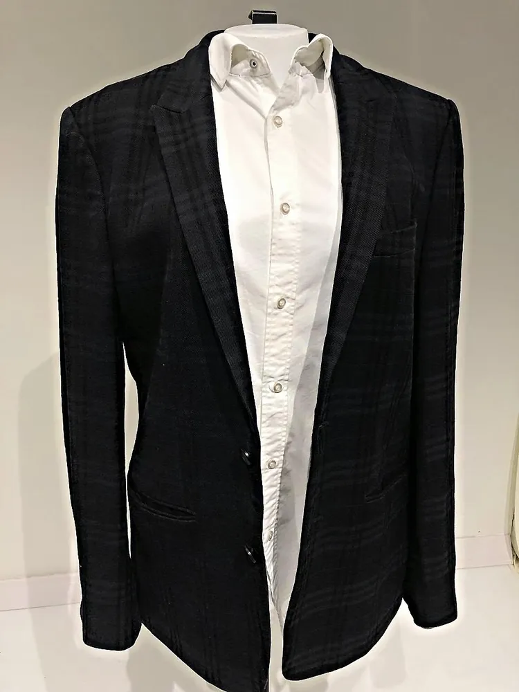 Blazer alfaiataria Zara Man  Xadrez atemporal com lã (Tam G)