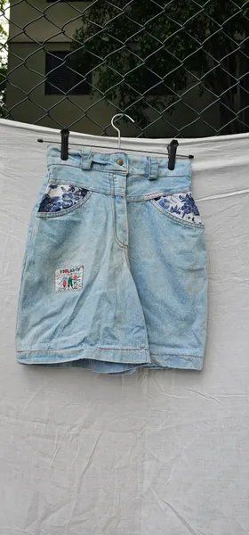 short jeans vintage cintura alta