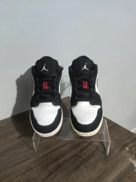 tênis nike air jordan 1 low gs colorway black toe tamanho 37