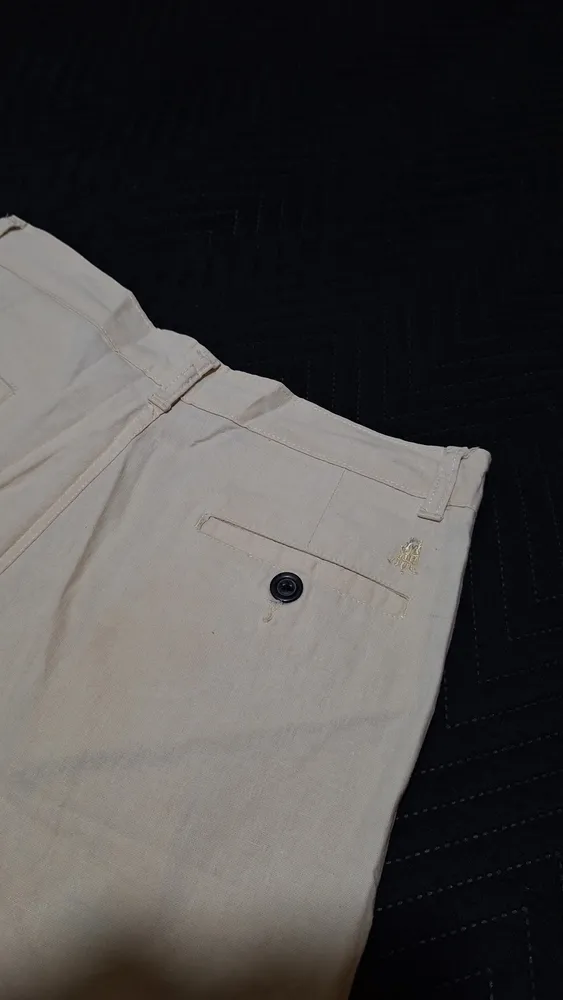 bermuda polo wear linho masculina off white 38