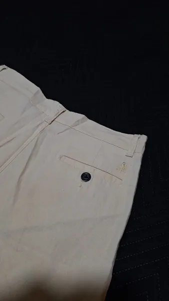 bermuda polo wear linho masculina off white 38